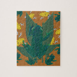 Tropische kikkers legpuzzel