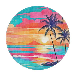 Tropische kleur Glow Sunset Design Snijplank
