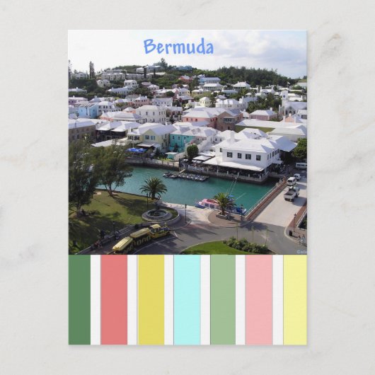 Tropische kleuren van Bermuda Briefkaart (Voorkant)