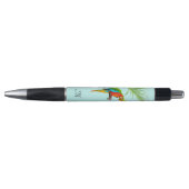 Tropische Kleurrijke Ara Vogel & Monogram Pen (Voorkant)