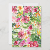 Tropische kleurrijke bloemen verjaardagsfeest elk kaart (Achterkant)