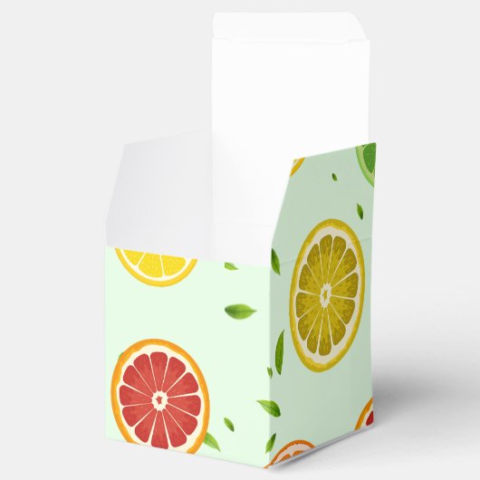 Tropische kleurrijke Citrus ZOMER Sinaasappel citr Bedankdoosjes (Geopend)