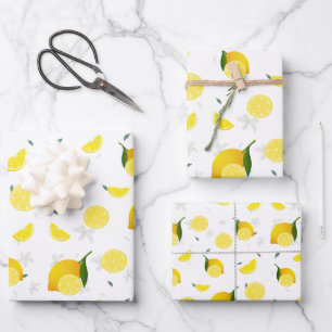 Tropische kleurrijke Citrus ZOMER Sinaasappel citr Inpakpapier Vel