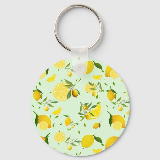 Tropische kleurrijke Citrus ZOMER Sinaasappel citr Sleutelhanger (Voorkant)