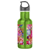 Tropische kleurrijke Hawaiiaanse print Waterfles (Achterkant)