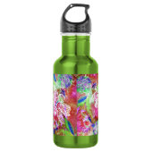 Tropische kleurrijke Hawaiiaanse print Waterfles (Voorkant)