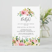 Tropische kleurrijke Herfst BabyQ Baby shower Barb Kaart (Staand voorkant)