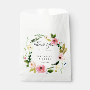 Tropische kleurrijke herfst bloemen dank u bruilof bedankzakje
