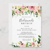 Tropische kleurrijke herfst bruidsmeisjes brunch d kaart (Voorkant)