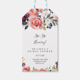 Tropische kleurrijke SIP Hooray Vrijgezellenfeest Cadeaulabel