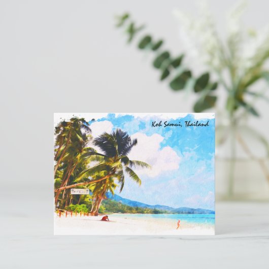 Tropische Koh Samui Thailand strand paradijs Briefkaart (Staand voorkant)