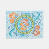 Tropische Koi Mandala Fleece Deken (Voorkant (Horizontaal))
