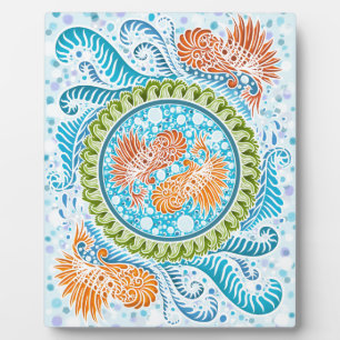 Tropische Koi Mandala Fotoplaat