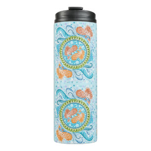 Tropische Koi Mandala Levendige Ocean Zen Art Thermosbeker