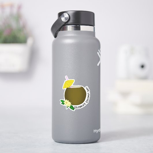 Tropische kokokosDrink Sticker (HydroFlask)