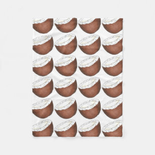 Tropische kokokosnoot op het eiland Fruity Fleece Deken