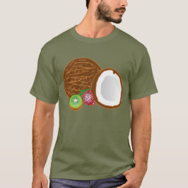 Tropische kokosnoot en fruit t-shirt