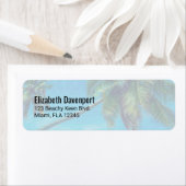 Tropische kokosnoot palmbomen etiket (Insitu)