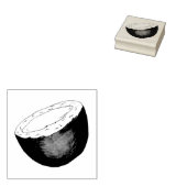 Tropische kokosnoot ruitrubber Stempel (Gestempeld)