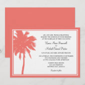 Tropische koraalpalmboom kaart (Voorkant / Achterkant)