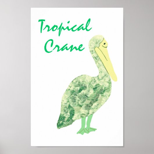 Tropische kraan poster (Voorkant)