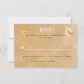 Tropische krans Sandy Beach bruiloft RSVP (Achterkant)