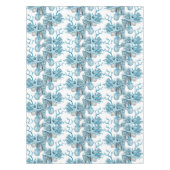 Tropische kreeften schelpen koraal blauw zilver tafelkleed (Voorkant)