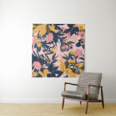 Tropische Kunst: Heldere Bospatronen Wandkleed (In Situ (horizontaal))