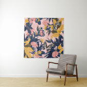 Tropische Kunst: Heldere Bospatronen Wandkleed (In situ)