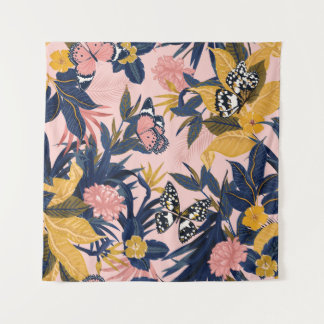 Tropische Kunst: Heldere Bospatronen Wandkleed