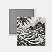 Tropische kunst magneet (Voorkant / Achterkant)