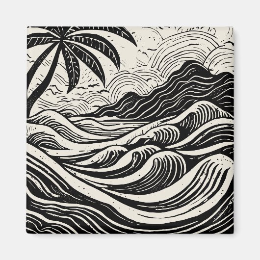 Tropische kunst magneet (Voorkant)