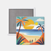 Tropische kunst magneet (Voorkant / Achterkant)