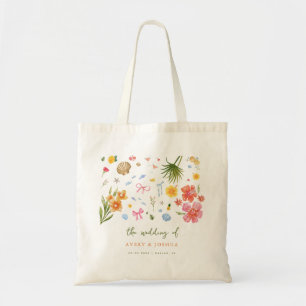 Tropische Kust Hand Getrokken Bloemen Schelpen Huw Tote Bag