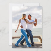 Tropische kustbestemming bruiloft kaart (Achterkant)