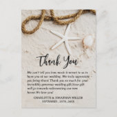 Tropische kuststropdas bedankt briefkaart (Voorkant)