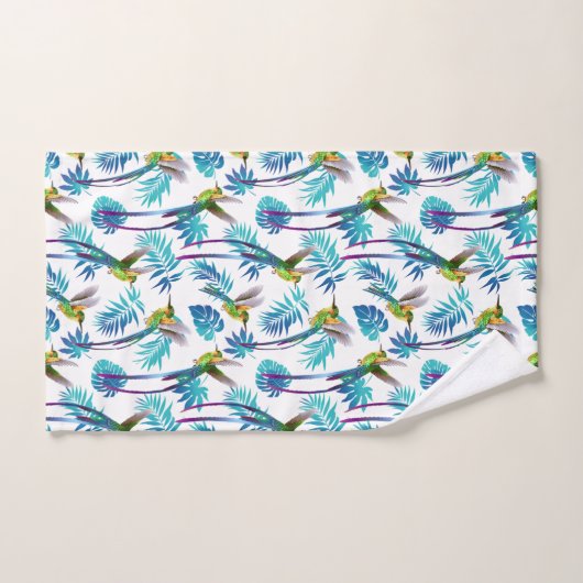 Tropische lange staartjes bad handdoek (Handdoek)