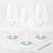 Tropische lange staartjes wijnglaslabel (Set)