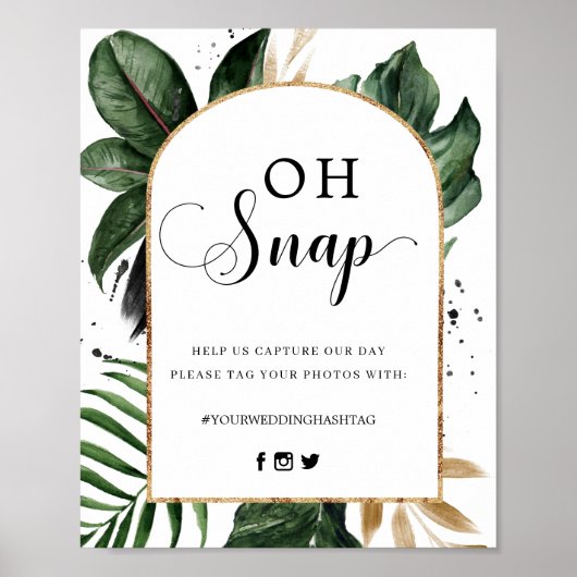 Tropische lantaarns Lijst Oh ongekende hashtag Poster (Voorkant)
