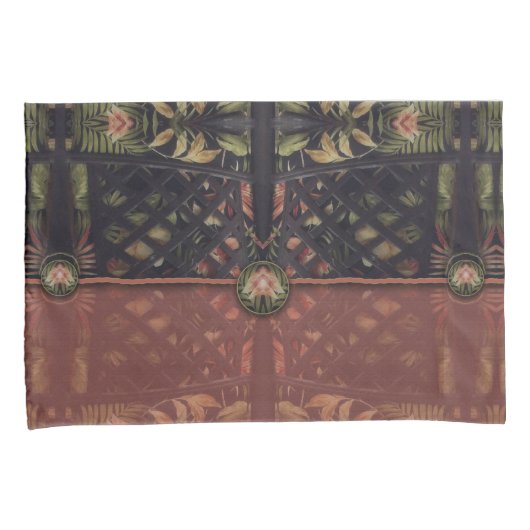 Tropische Latticework-koppeling Kussensloop (Voorkant-Rechts)