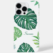 Tropische Leaf Patroon Telefoon Case (Achterkant)
