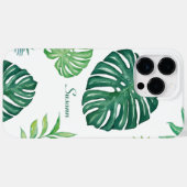 Tropische Leaf Patroon Telefoon Case (Achterkant (horizontaal))