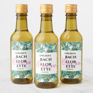 Tropische lederen bachelorette, bemanning zomertij wijn etiket