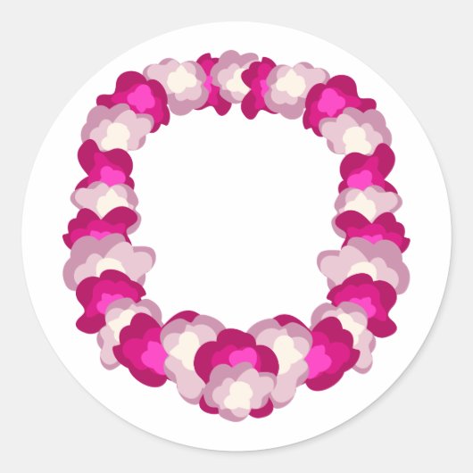 Tropische Lei Ronde Sticker (Voorkant)