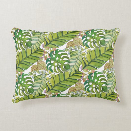 Tropische lekkage in Waterverf Accent Kussen (Voorkant)