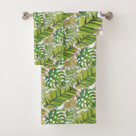 Tropische lekkage in Waterverf Bad Handdoek