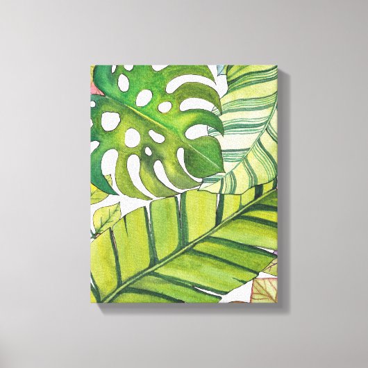 Tropische lekkage in Waterverf Canvas Afdruk (Voorkant)