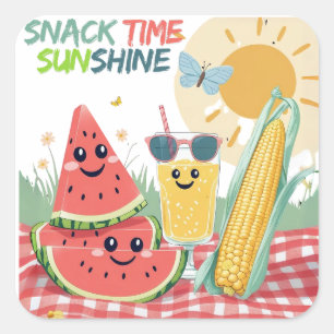 Tropische lekkernijen – Zomer Snack Sticker Set