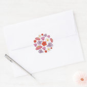 Tropische lente ronde sticker (Envelop)