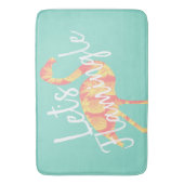 Tropische Let's Flamingle Flamingo & Pineapples Badmat (Voorkant Verticaal)